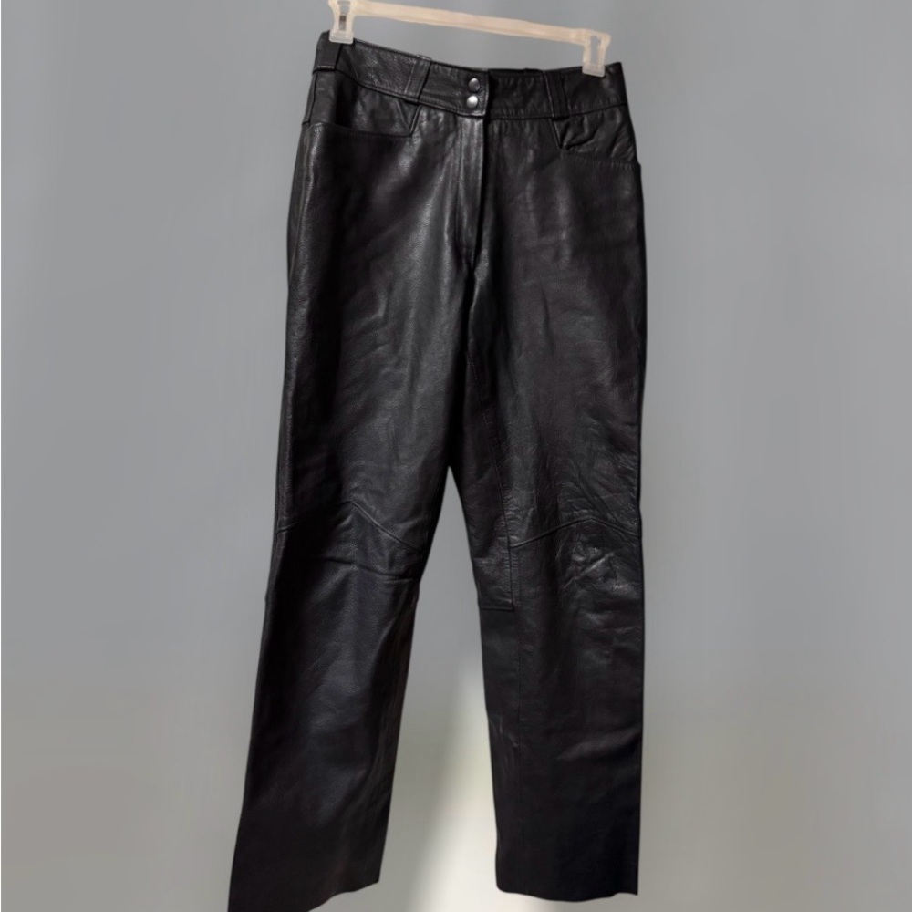 Vintage ~ Excelled ~ Genuine Leather Pants ~ Women’s ~ Large ~ Size 14 ~ Black